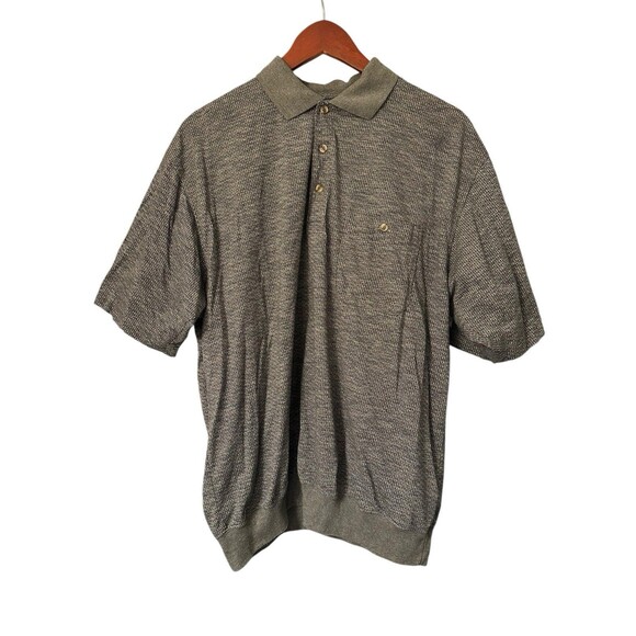 Falcon Bay Classics Men’s BasketWeave Button Collar Polo Short Sleeve Size L - Picture 1 of 5